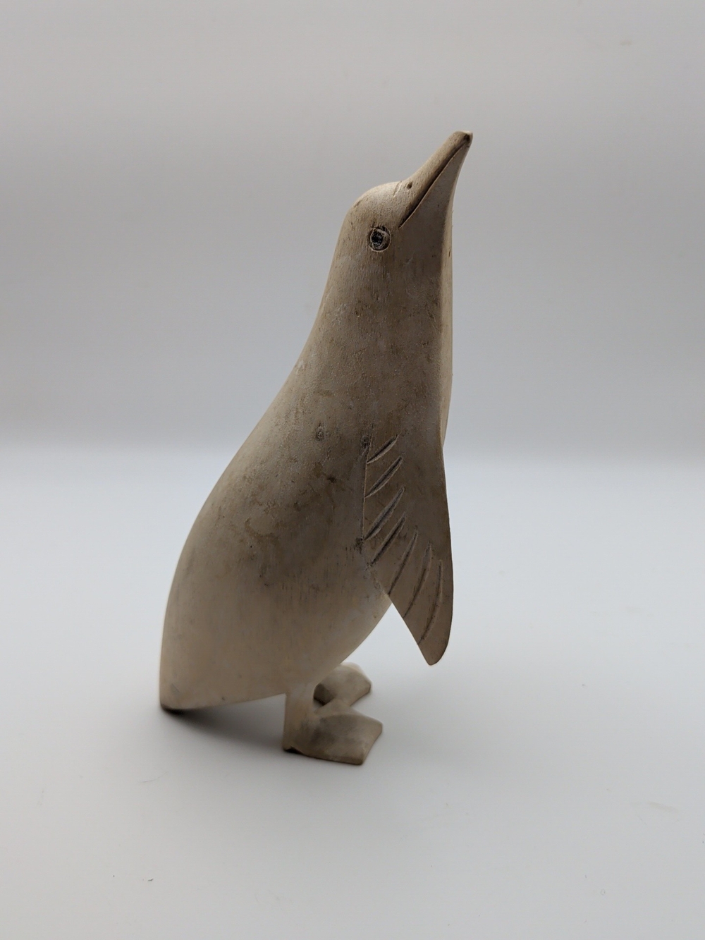 Vintage Hand Carved Penguin 6" Tall. (F)